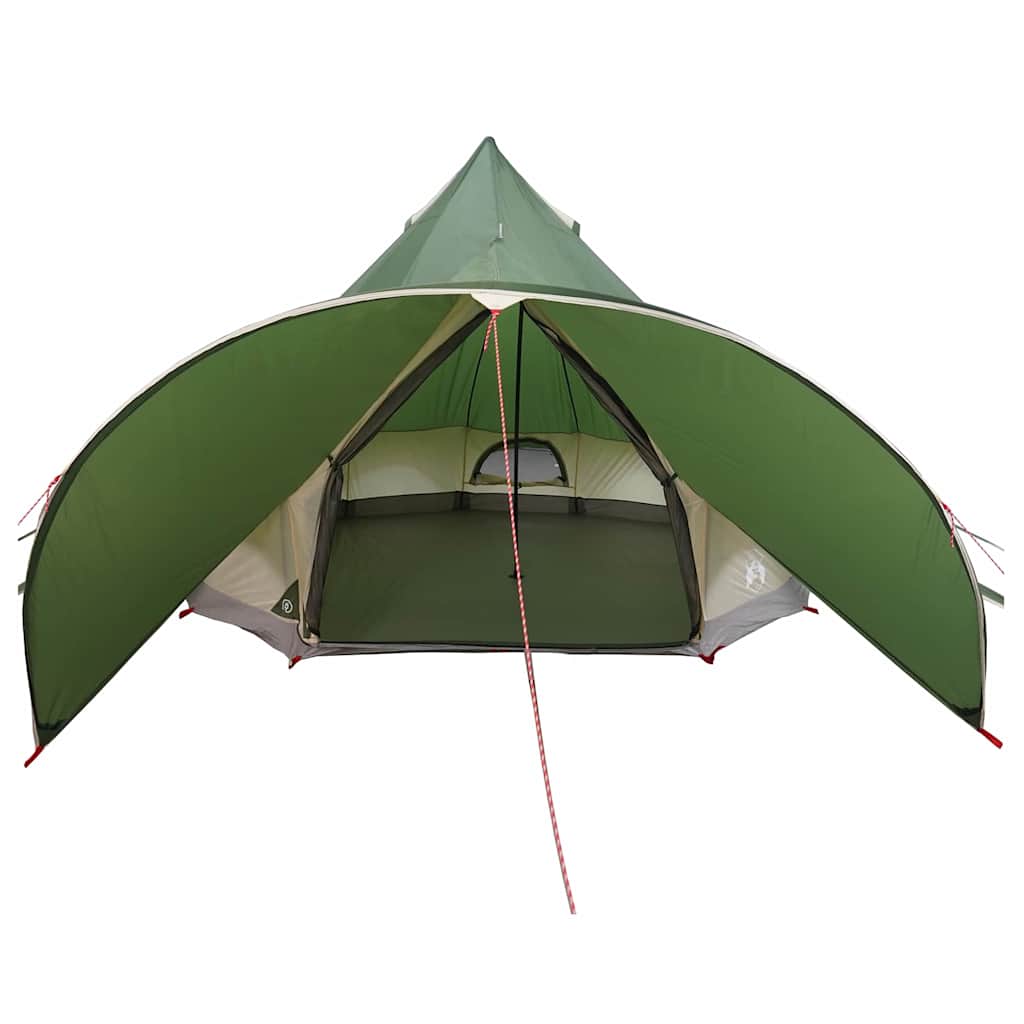Teepee Telt 3-Person med tak Grønn og Grå 312 x 312 x 197 cm