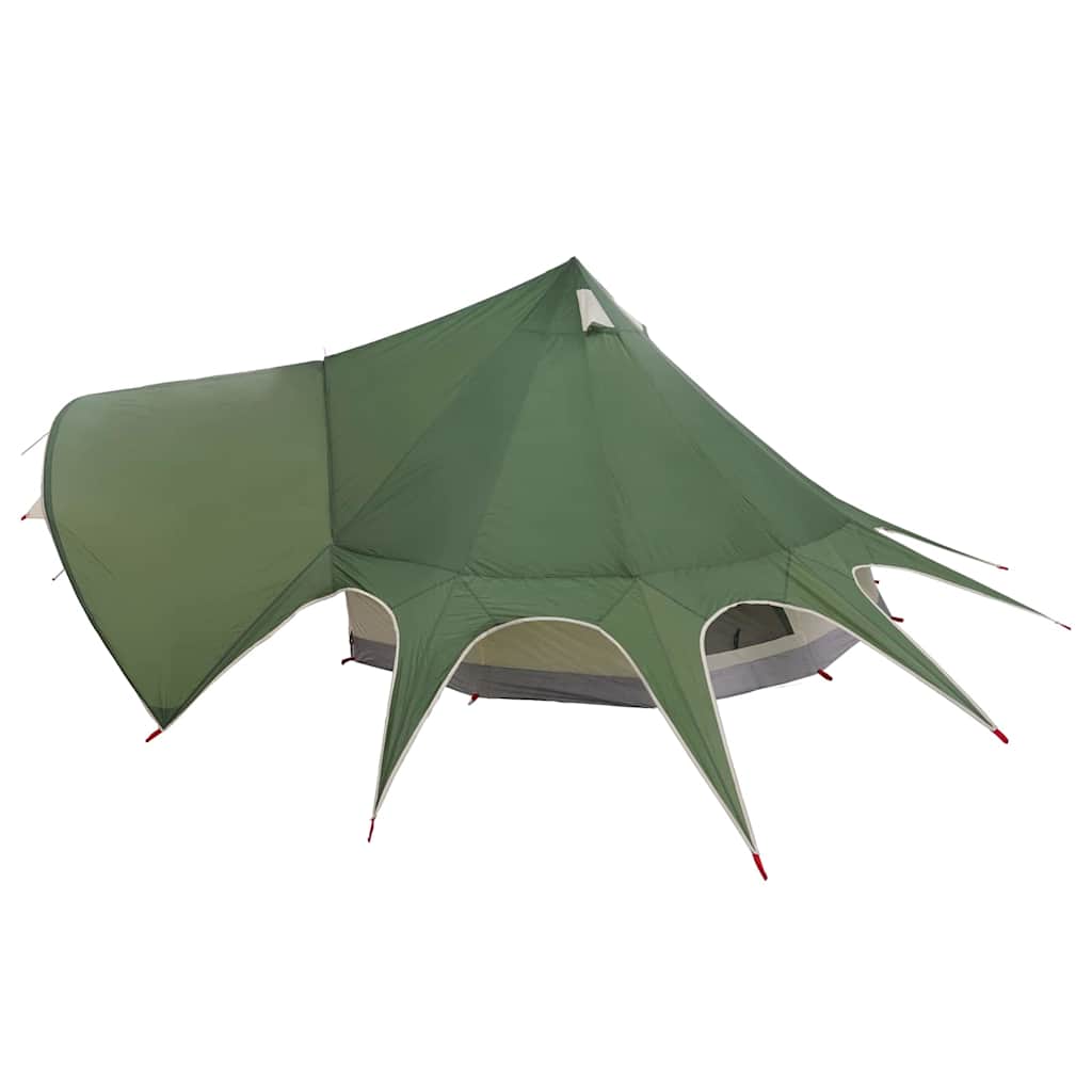 Teepee Telt 3-Person med tak Grønn og Grå 312 x 312 x 197 cm