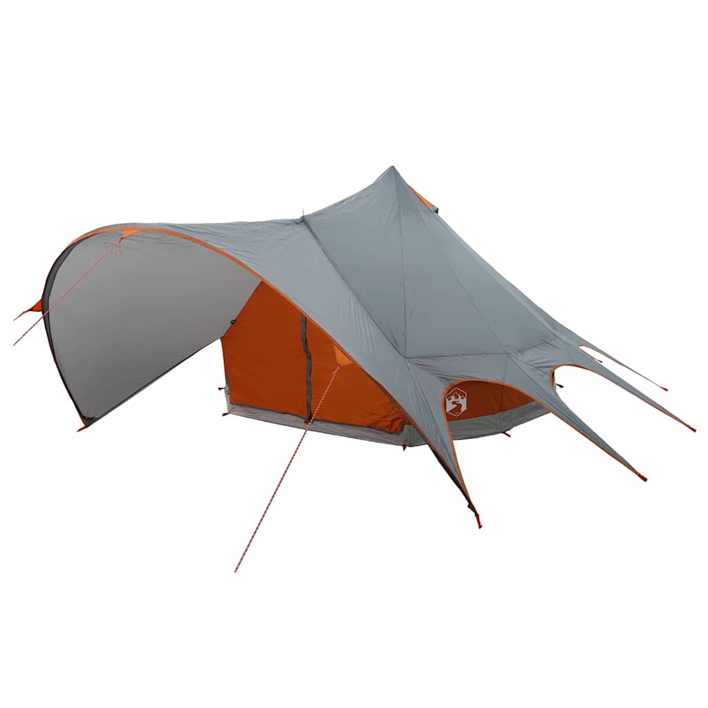 Teepee Telt 3-Person med tak Grå og Oransje 600 x 600 x 347 cm