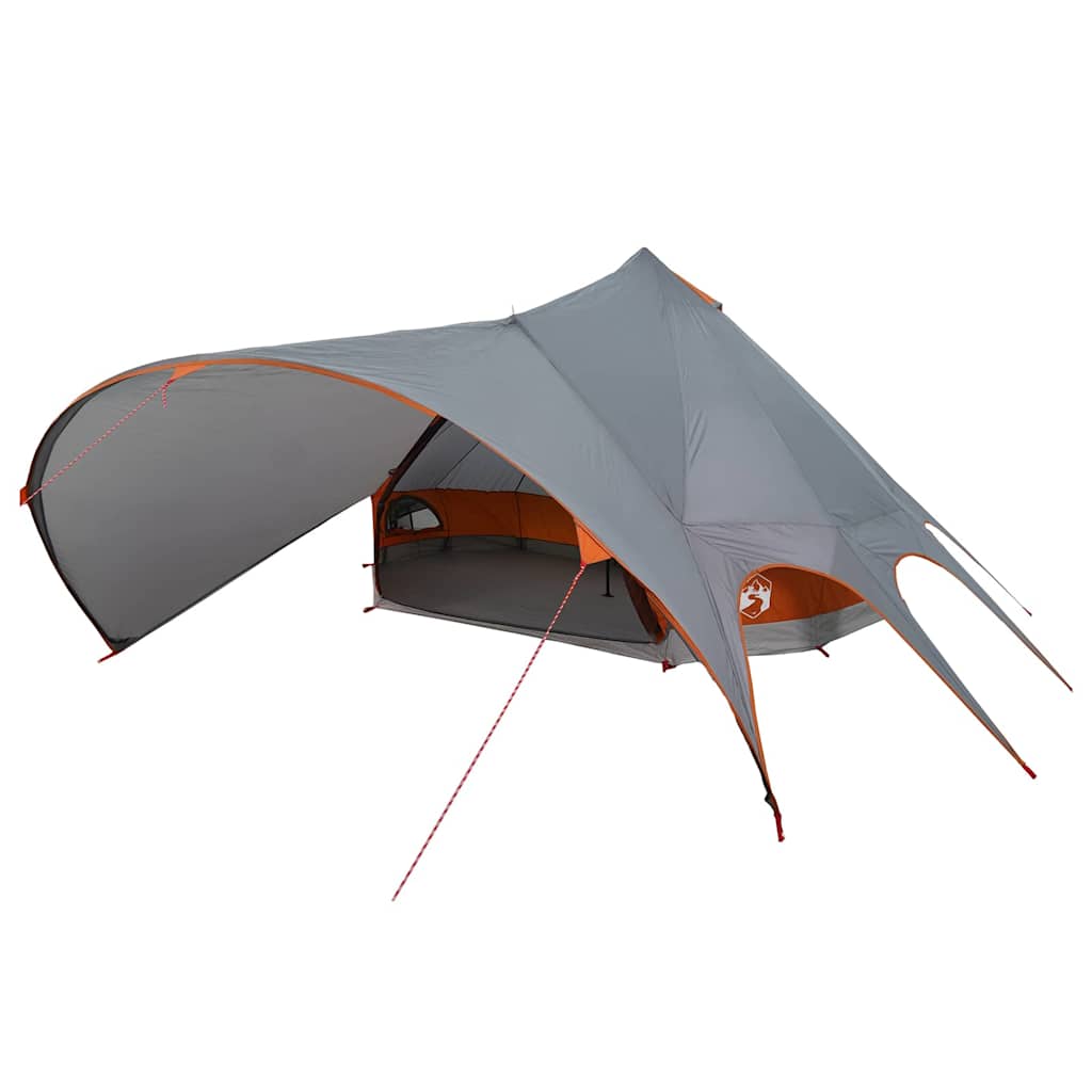 Teepee Teltt 7-Personer Grå og Oransje 600 x 600 x 347 cm