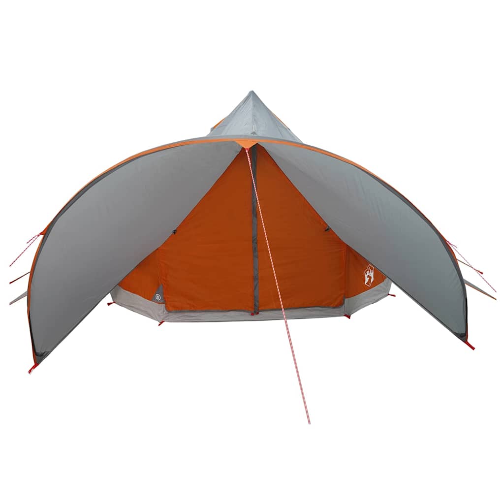 Teepee Teltt 7-Personer Grå og Oransje 600 x 600 x 347 cm