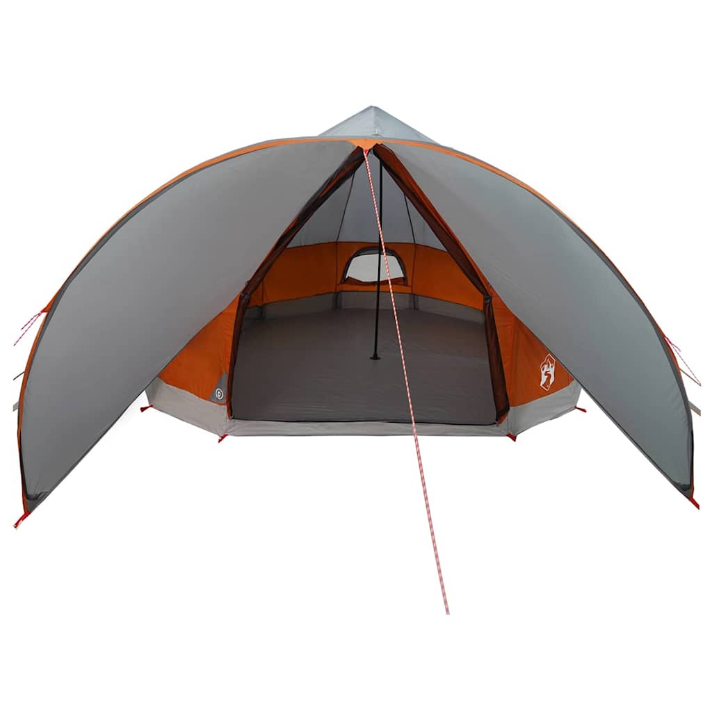 Teepee Telt for 9 Personer Grå og Oransje 502 x 502 x 297 cm