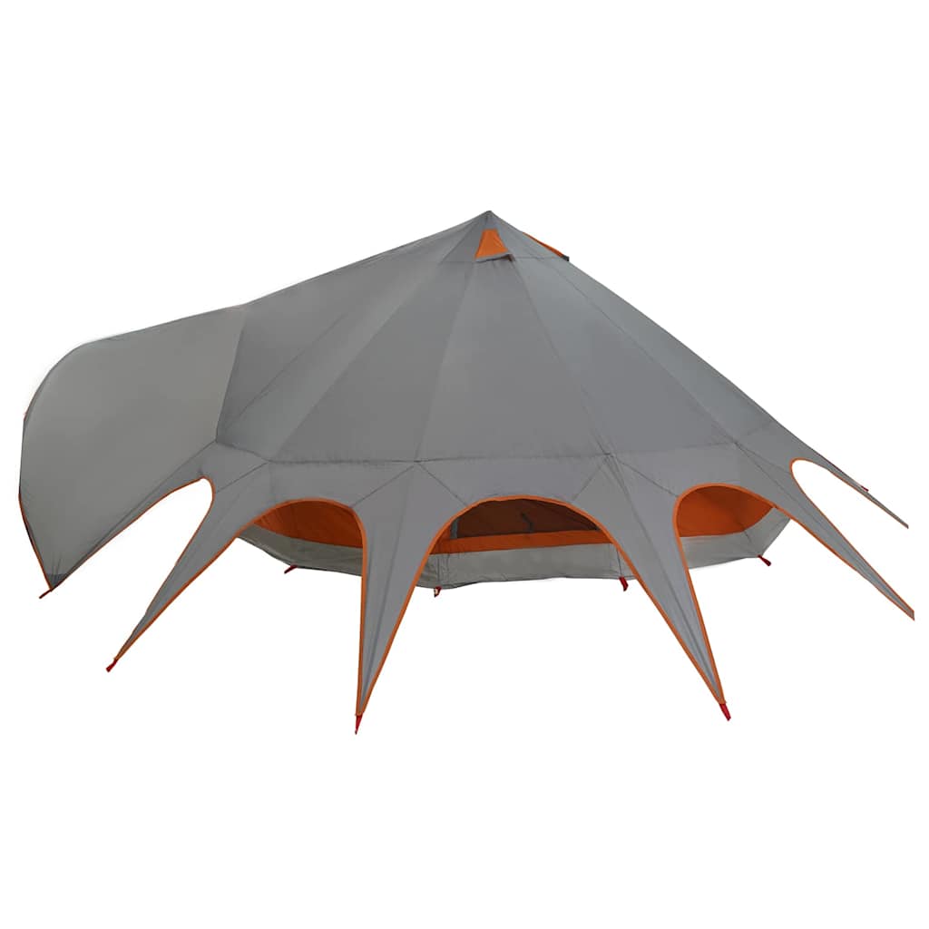Teepee Telt for 9 Personer Grå og Oransje 502 x 502 x 297 cm