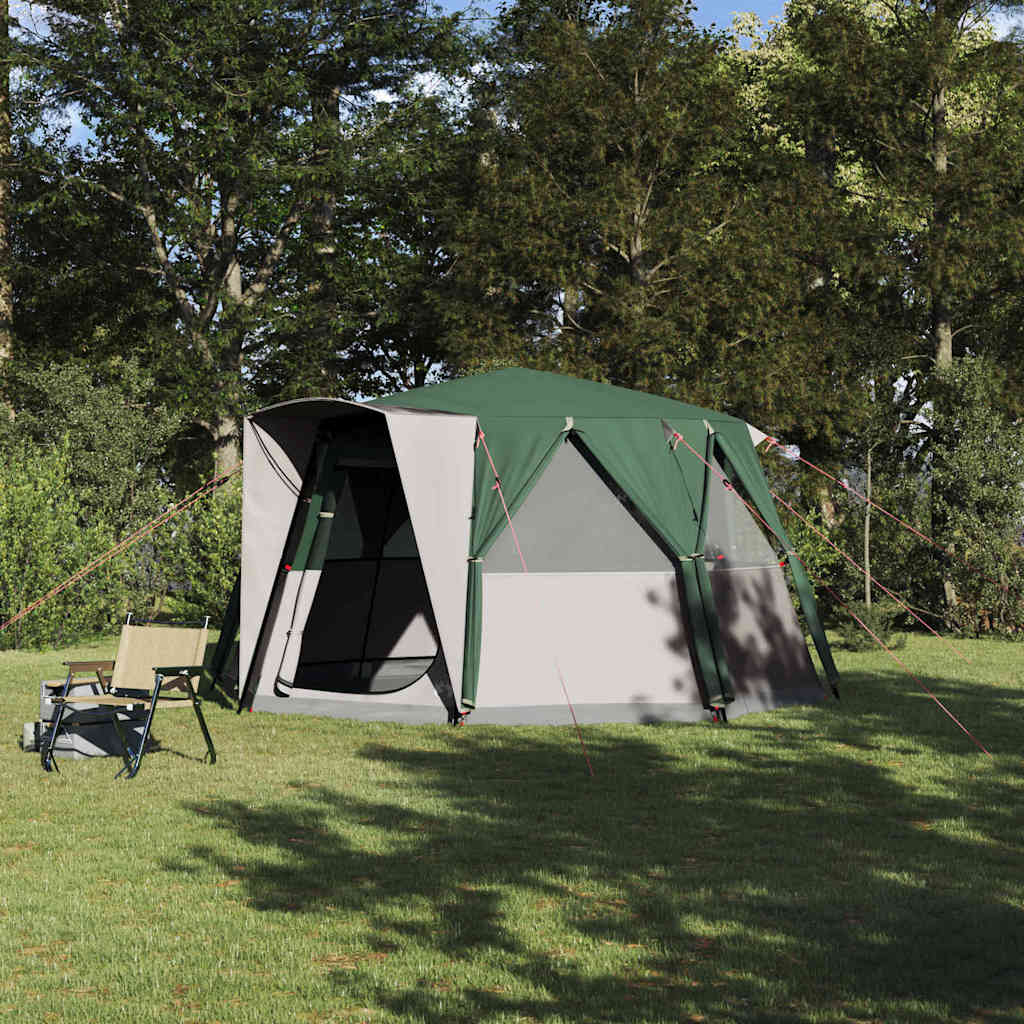 Kabin telt for 6 personer med tak grønn 425 x 396 x 222 cm