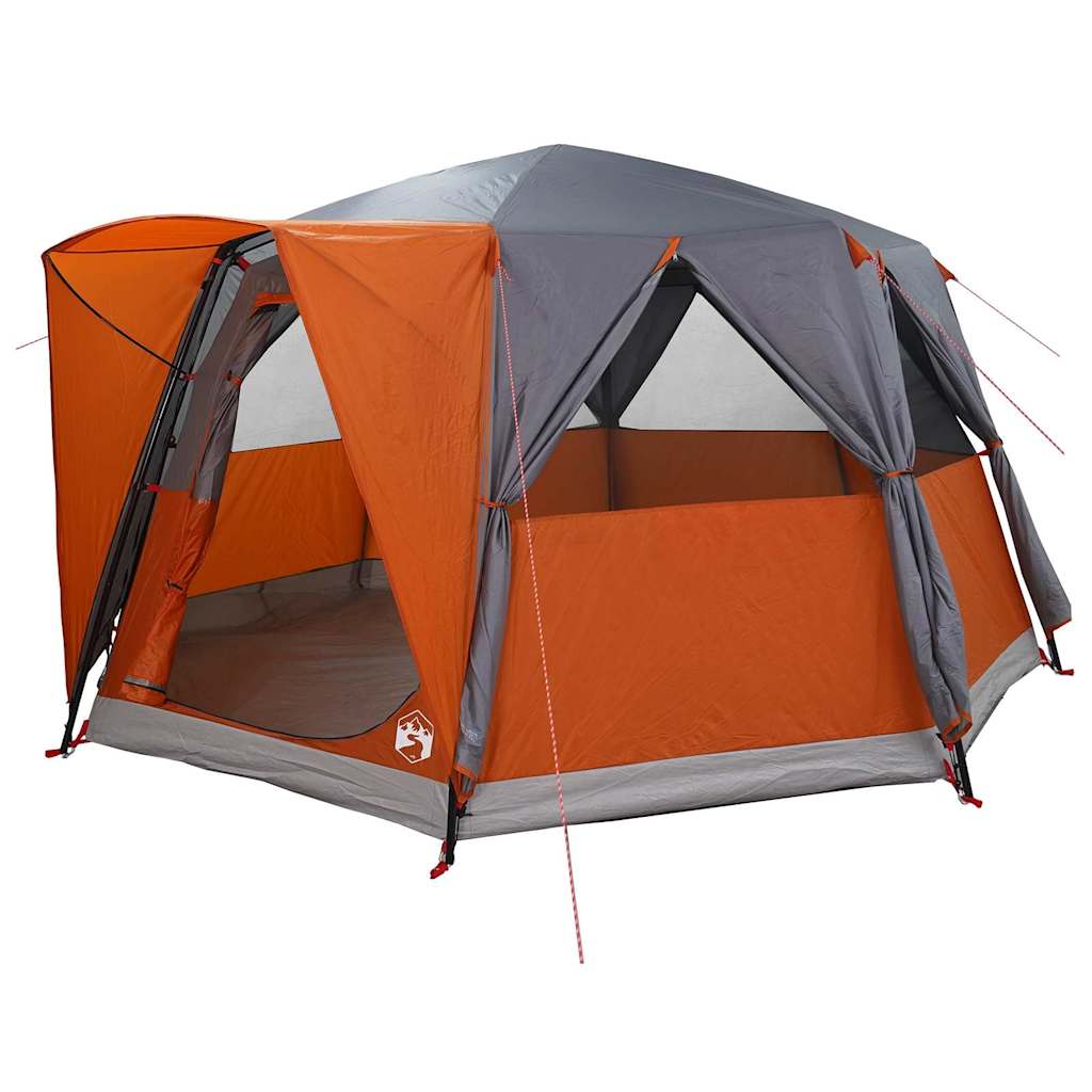 Kabin telt for 6 personer Grå og Oransje 425 x 396 x 222 cm