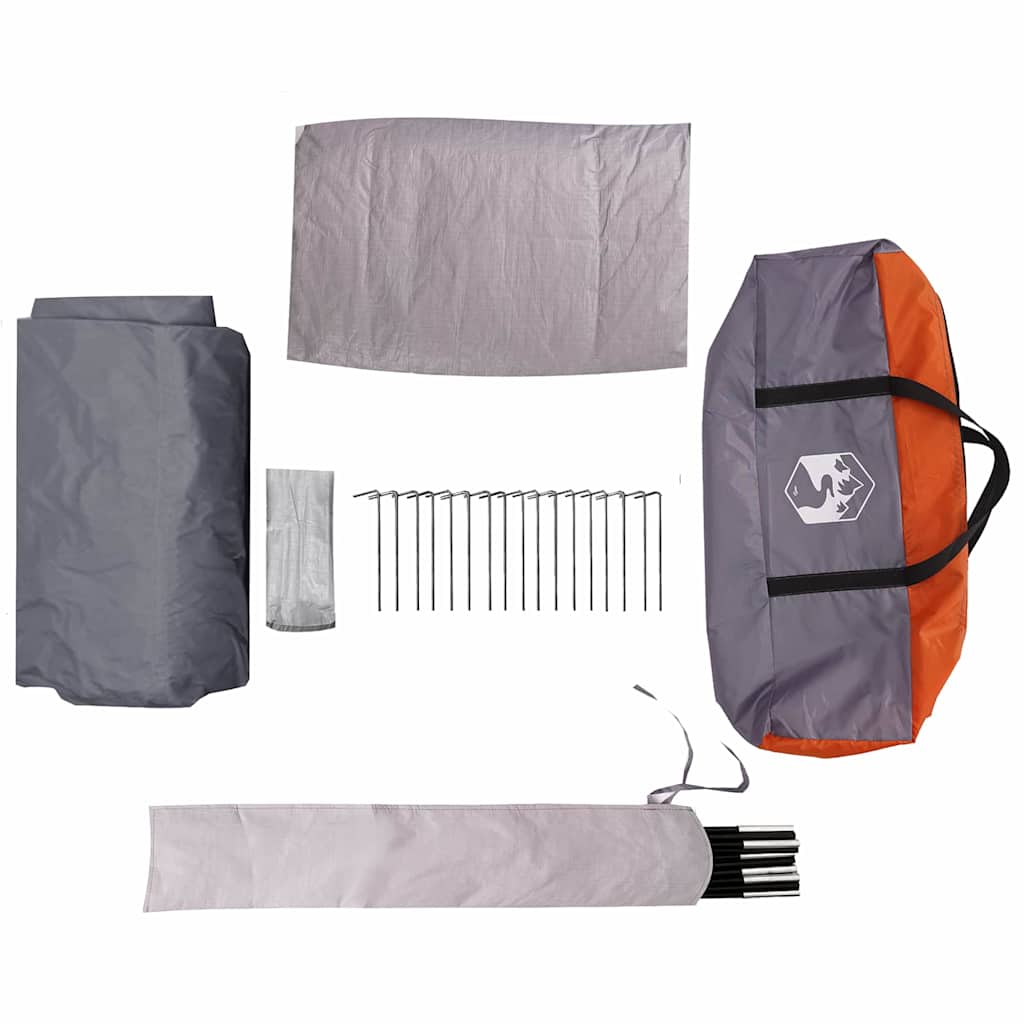 Hytte telt for 5 personer Grå og Oransje 333 x 317 x 194 cm