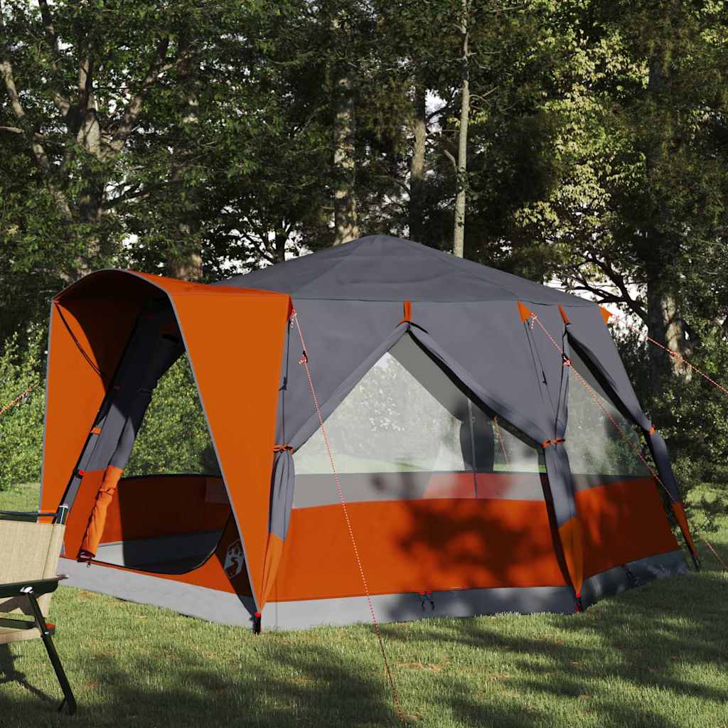 Hytte telt for 5 personer Grå og Oransje 333 x 317 x 194 cm