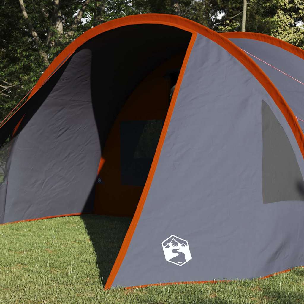 Tunnel Telt 5-Person med tak Grå og Oransje 805 x 405 x 211 cm
