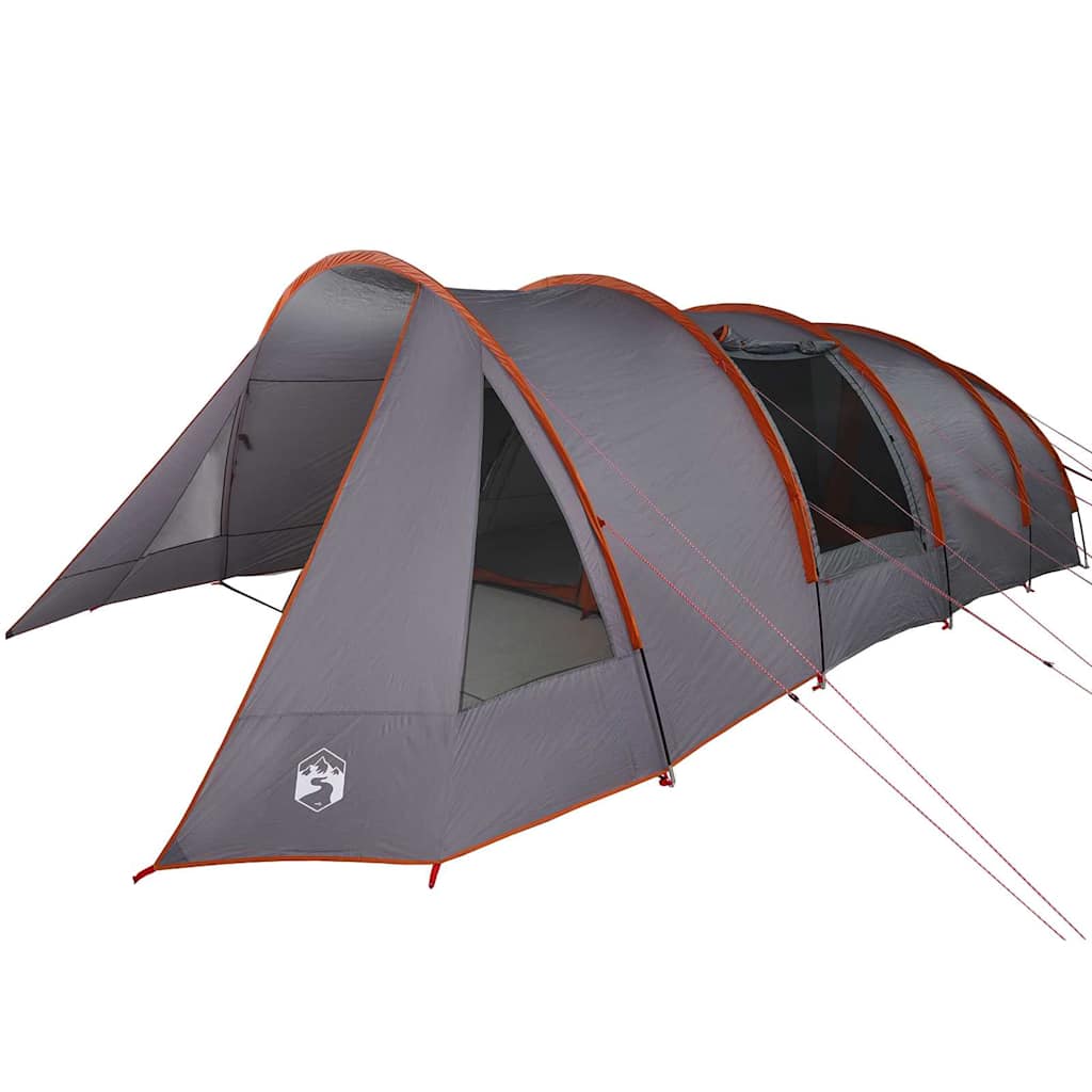 Tunnel telt for 6 personer Grå og Oransje 890 x 470 x 220 cm
