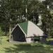 Teepee Tent 10-Person med tak Grønn og hvit 567 x 470 x 242 cm