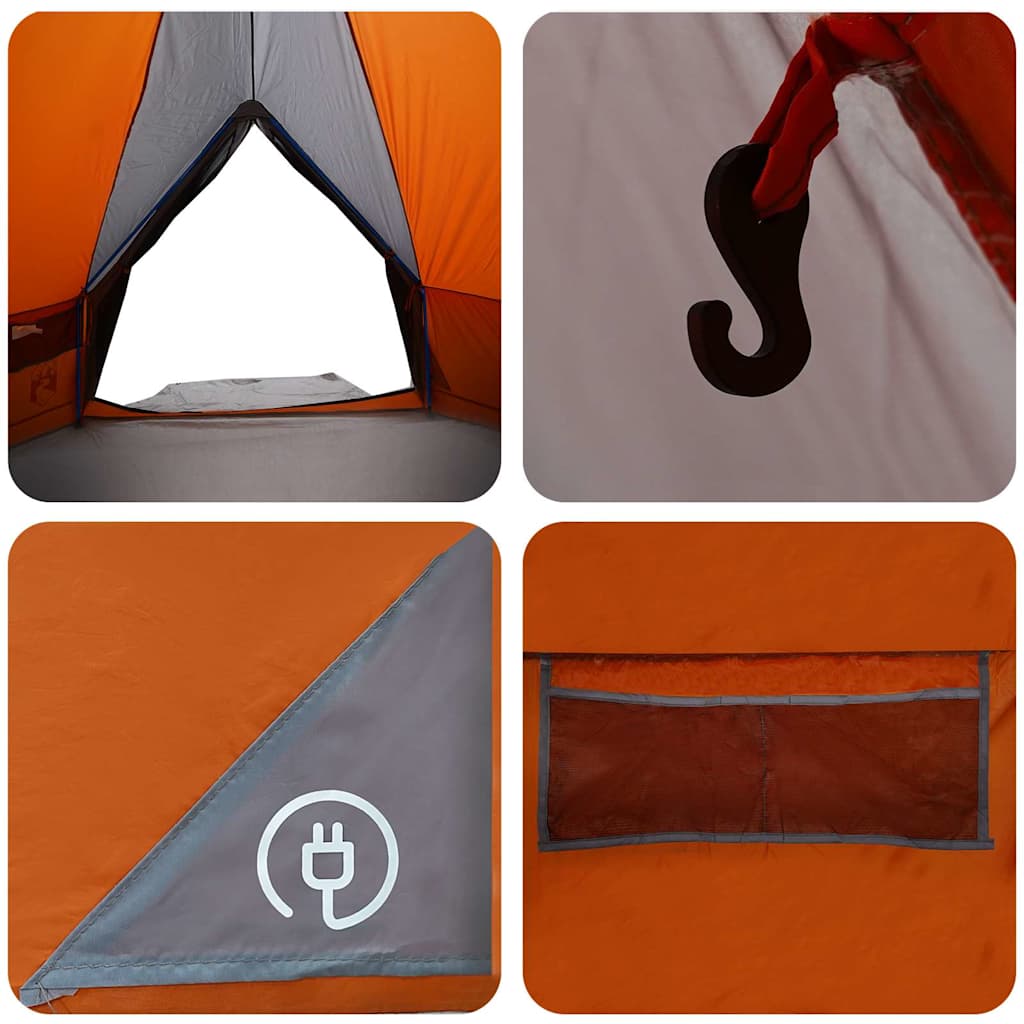 Teepee telt for 10 personer Grå og Oransje 567 x 470 x 242 cm