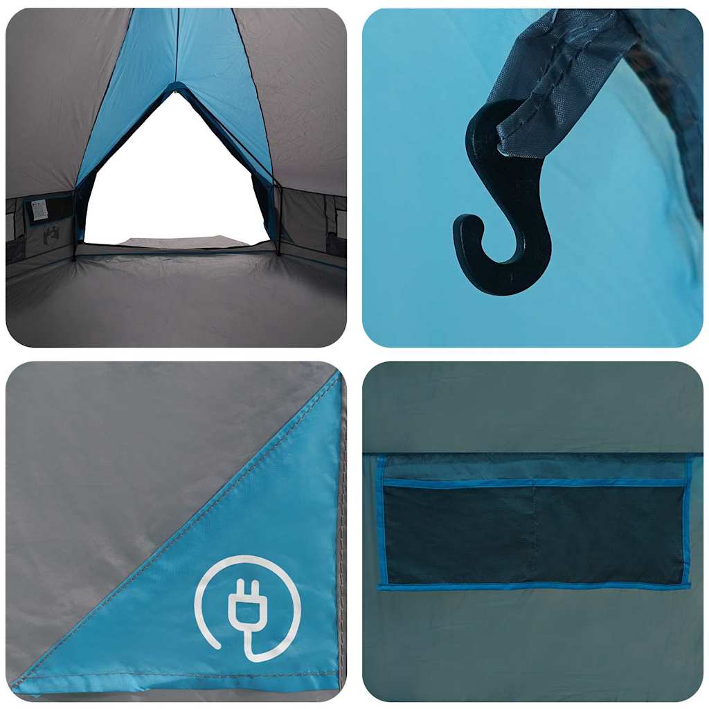 Teepee Telt 8-Personer med tak Blå og grå 490 x 410 x 210 cm