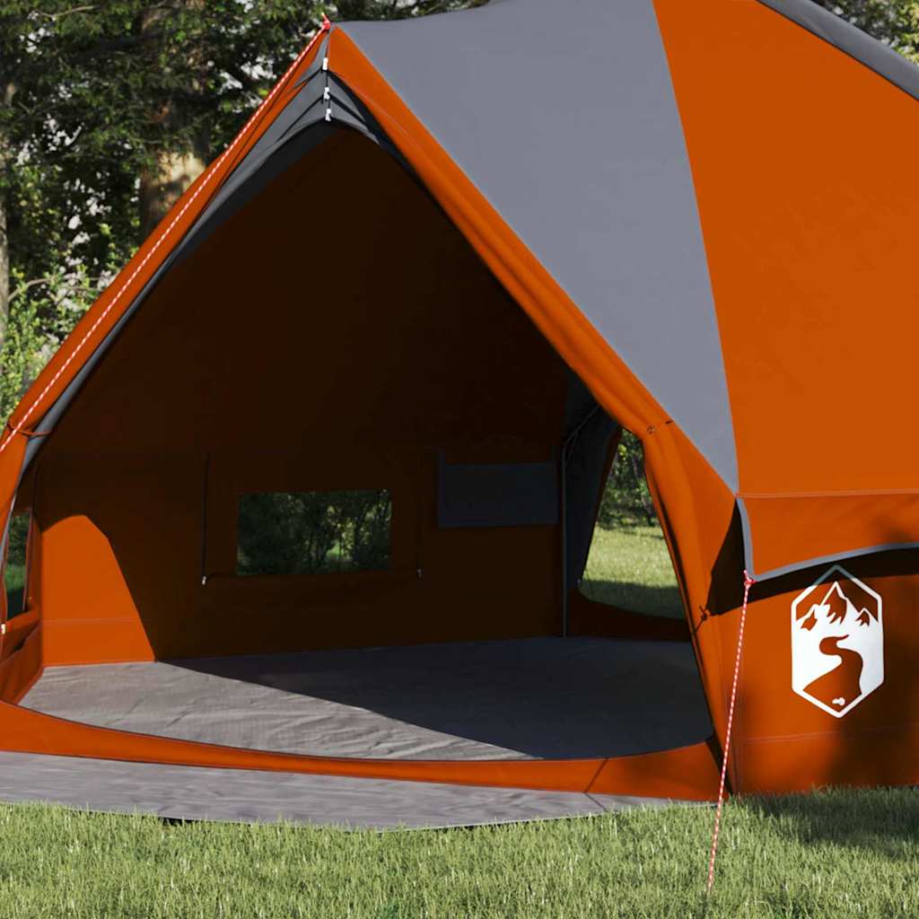 Teepee Telt 8-Personer Grå og Oransje 490 x 410 x 210 cm