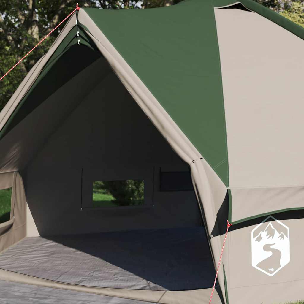 Teepee Tent 6-Person med tak Grønn og hvit 431 x 366 x 185 cm