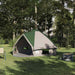 Teepee Tent 6-Person med tak Grønn og hvit 431 x 366 x 185 cm