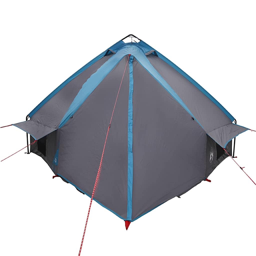 Teepee Tent 6-Person med tak Blå og grå 431 x 366 x 185 cm