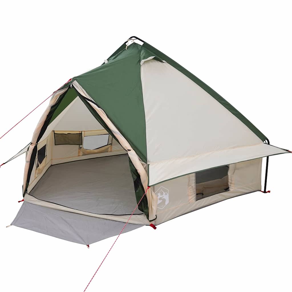 Teepee telt 4-person med tak Grønn og Grå 388 x 320 x 169 cm