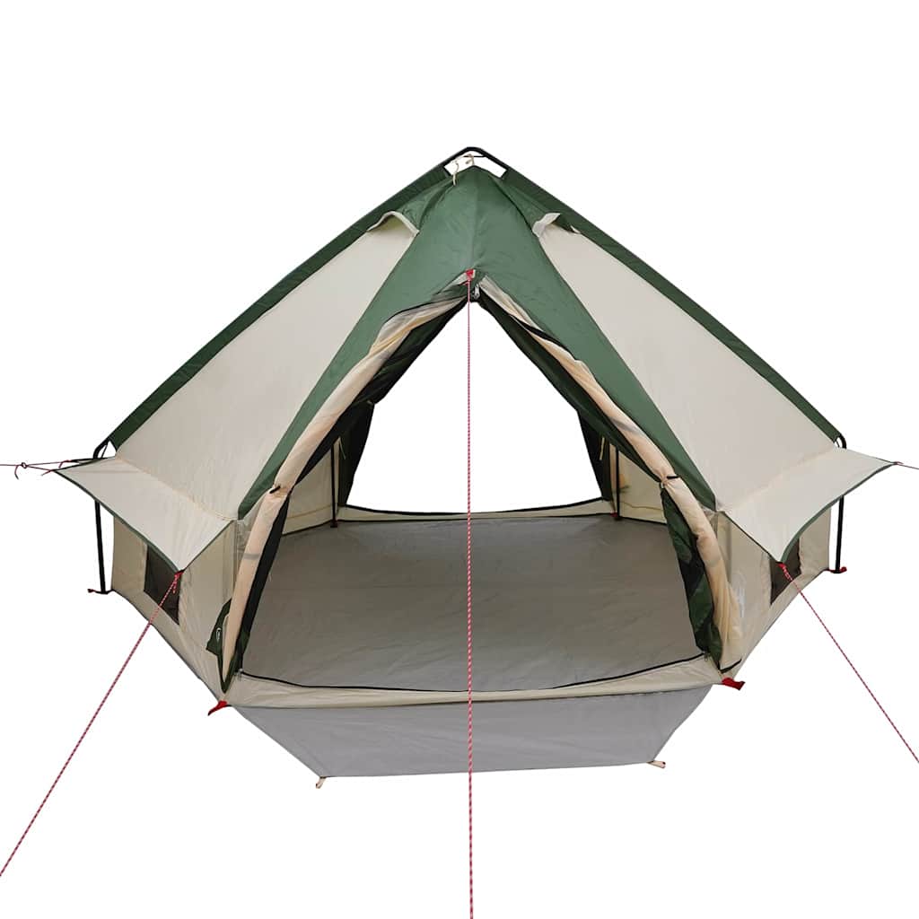 Teepee telt 4-person med tak Grønn og Grå 388 x 320 x 169 cm