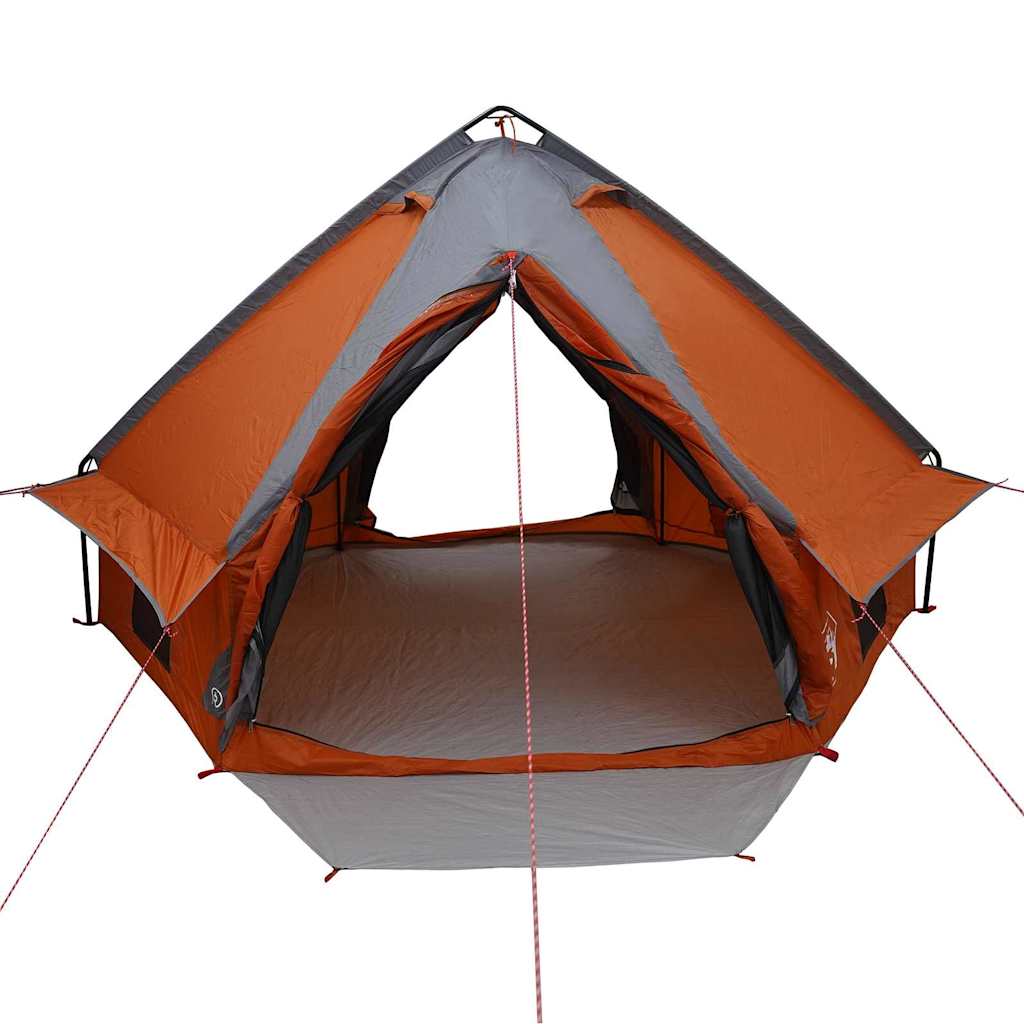 Teepee telt 4-person med tak Grå og Oransje 388 x 320 x 169 cm