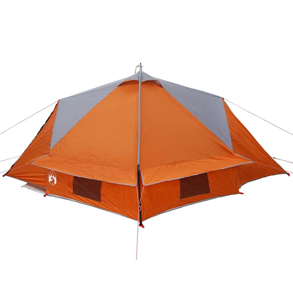 Teepee telt 4-person med tak Grå og Oransje 388 x 320 x 169 cm