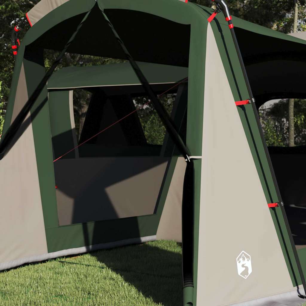 Familietelt for 20 personer Grønn og hvit 745 x 700 x 217 cm