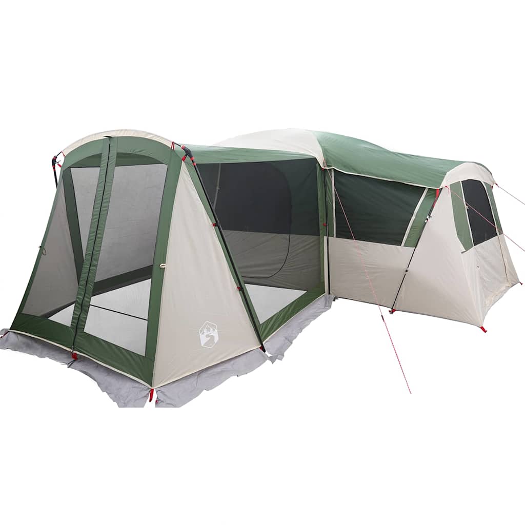 Familietelt for 20 personer Grønn og hvit 745 x 700 x 217 cm