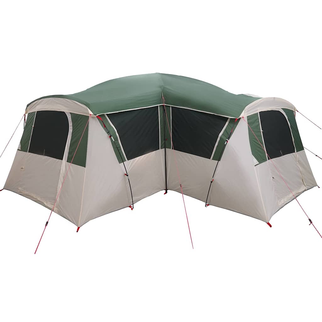 Familietelt for 20 personer Grønn og hvit 745 x 700 x 217 cm