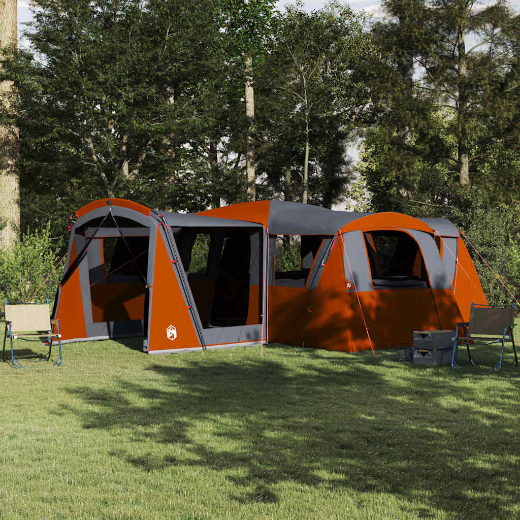 Familietelt for 20 personer Grå og Oransje 745 x 700 x 217 cm