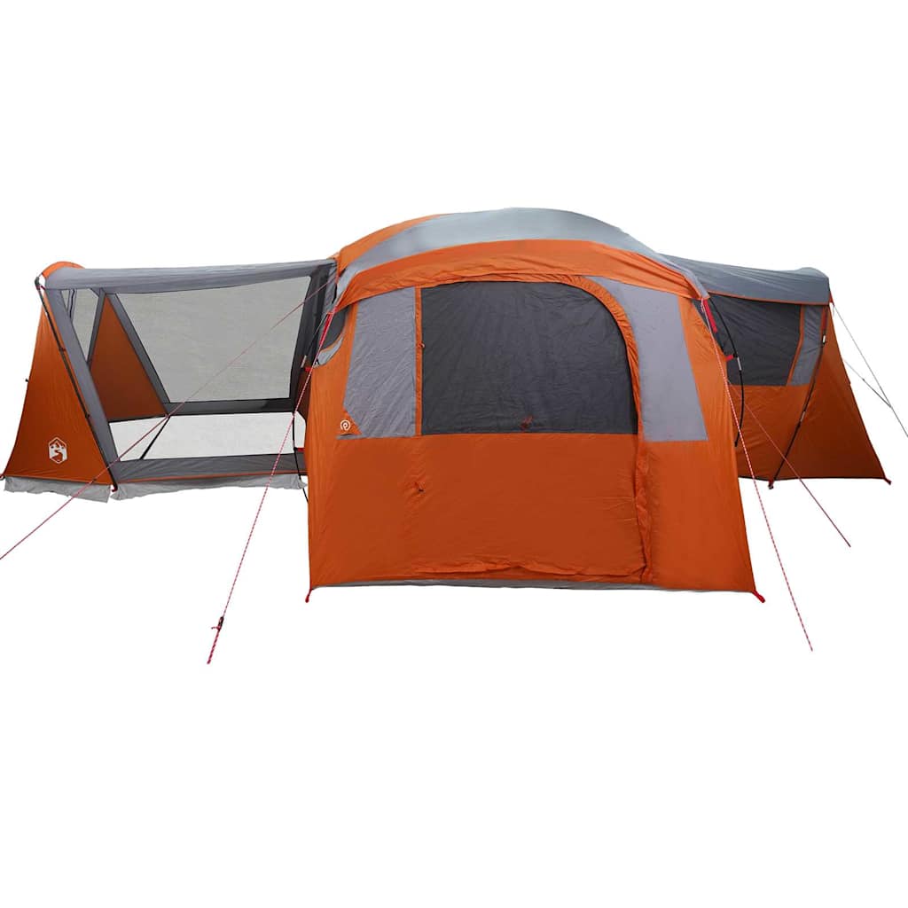 Familietelt for 20 personer Grå og Oransje 745 x 700 x 217 cm