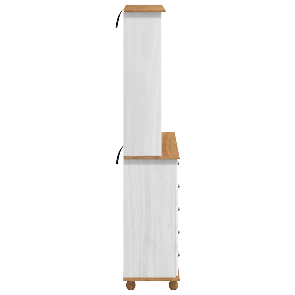 Hytte med skuff ASKIM Hvit 91 x 40 x 200,5 cm Massiv furu