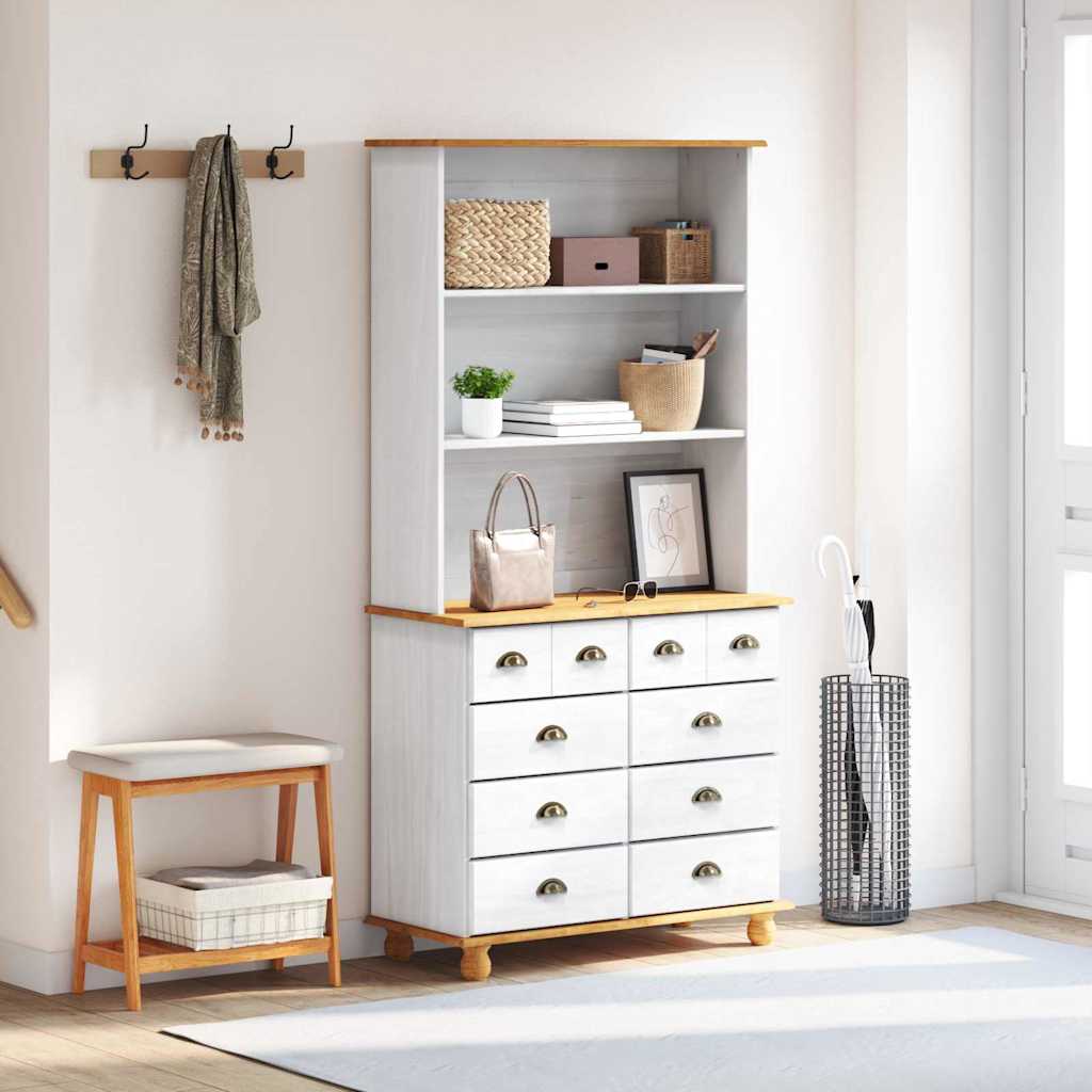 Hytte med skuff ASKIM Hvit 91 x 40 x 184 cm Massiv furu