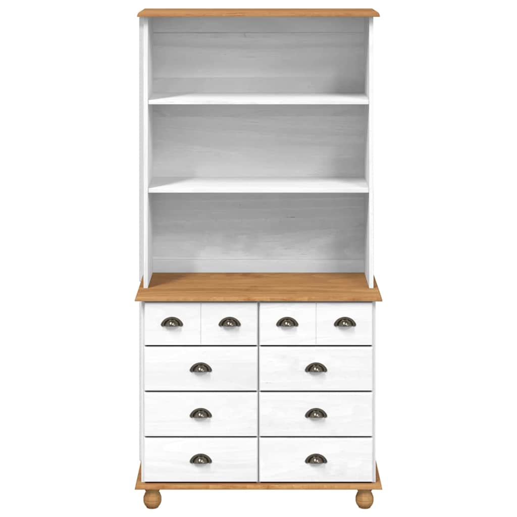 Hytte med skuff ASKIM Hvit 91 x 40 x 184 cm Massiv furu