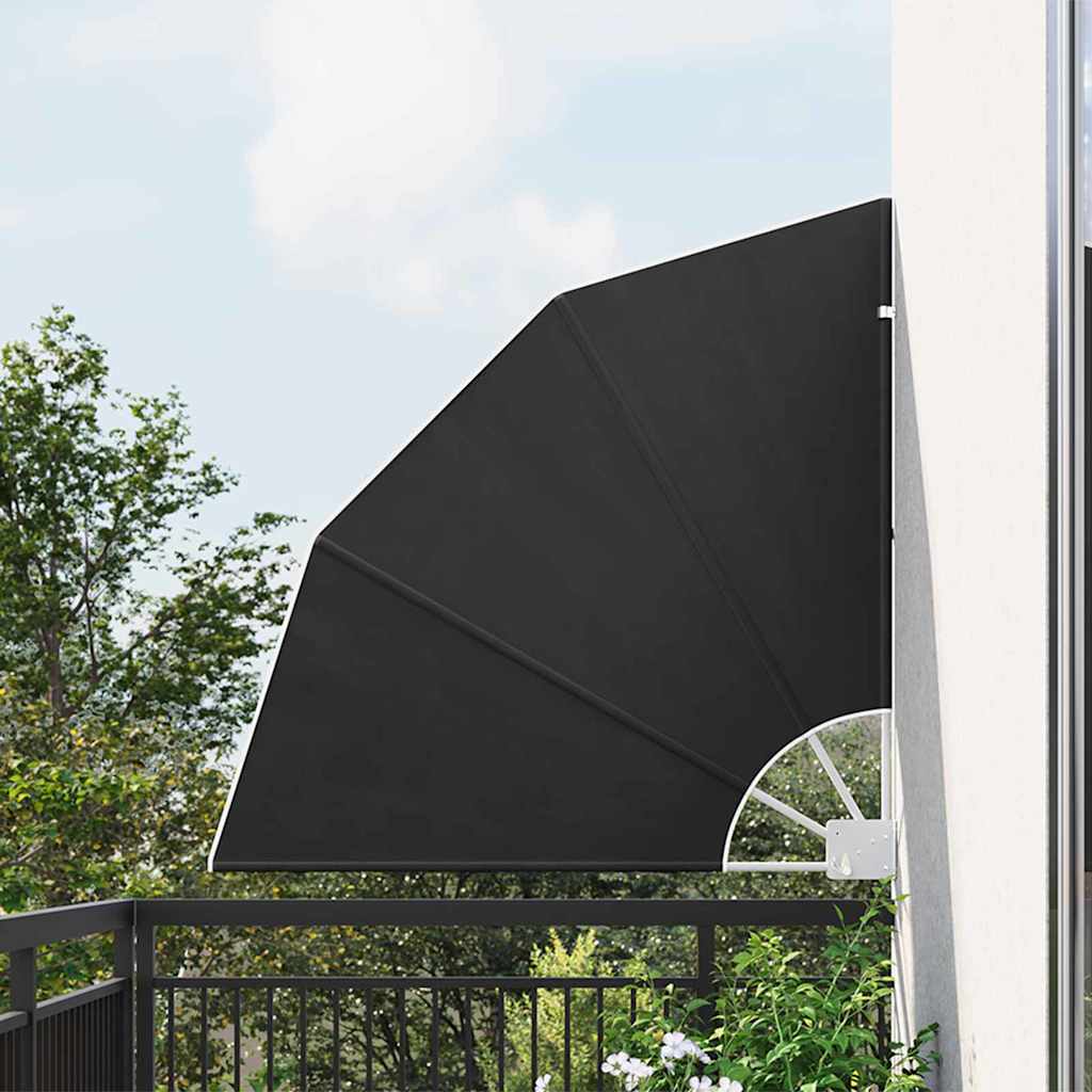 Balkong privat skjerm 115 x 115 cm Polyester Antrasitt