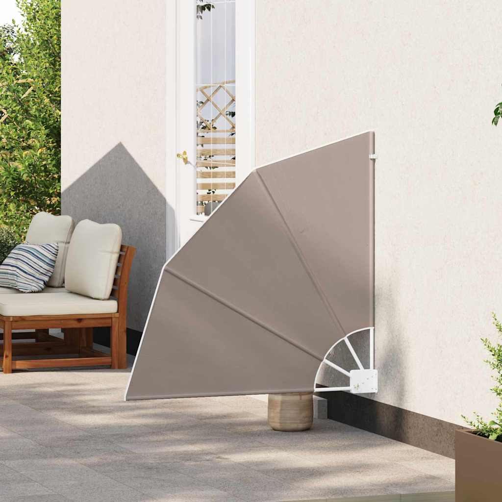 Balkong privat skjerm Gråbrun 115 x 115 cm stoff