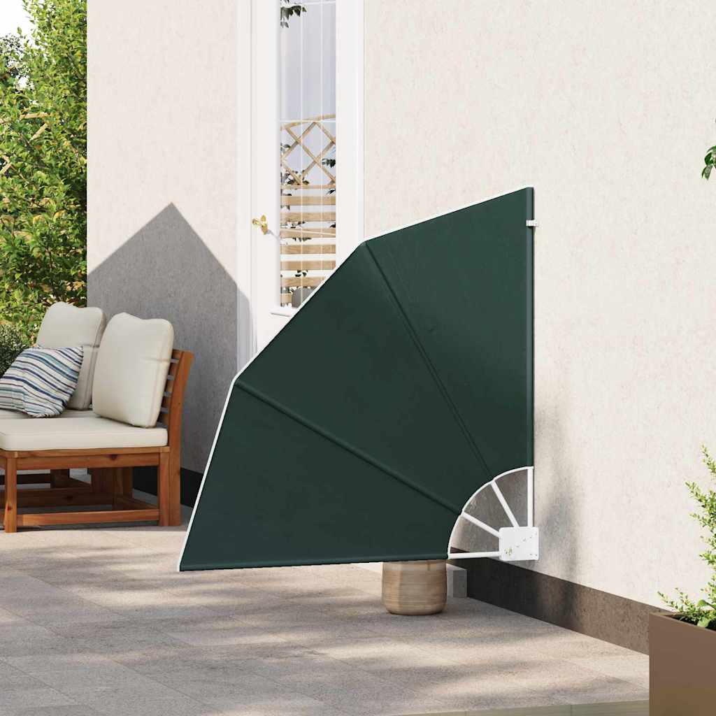 Balkong privat skjerm 115 x 115 cm Polyester Mørkegrønn