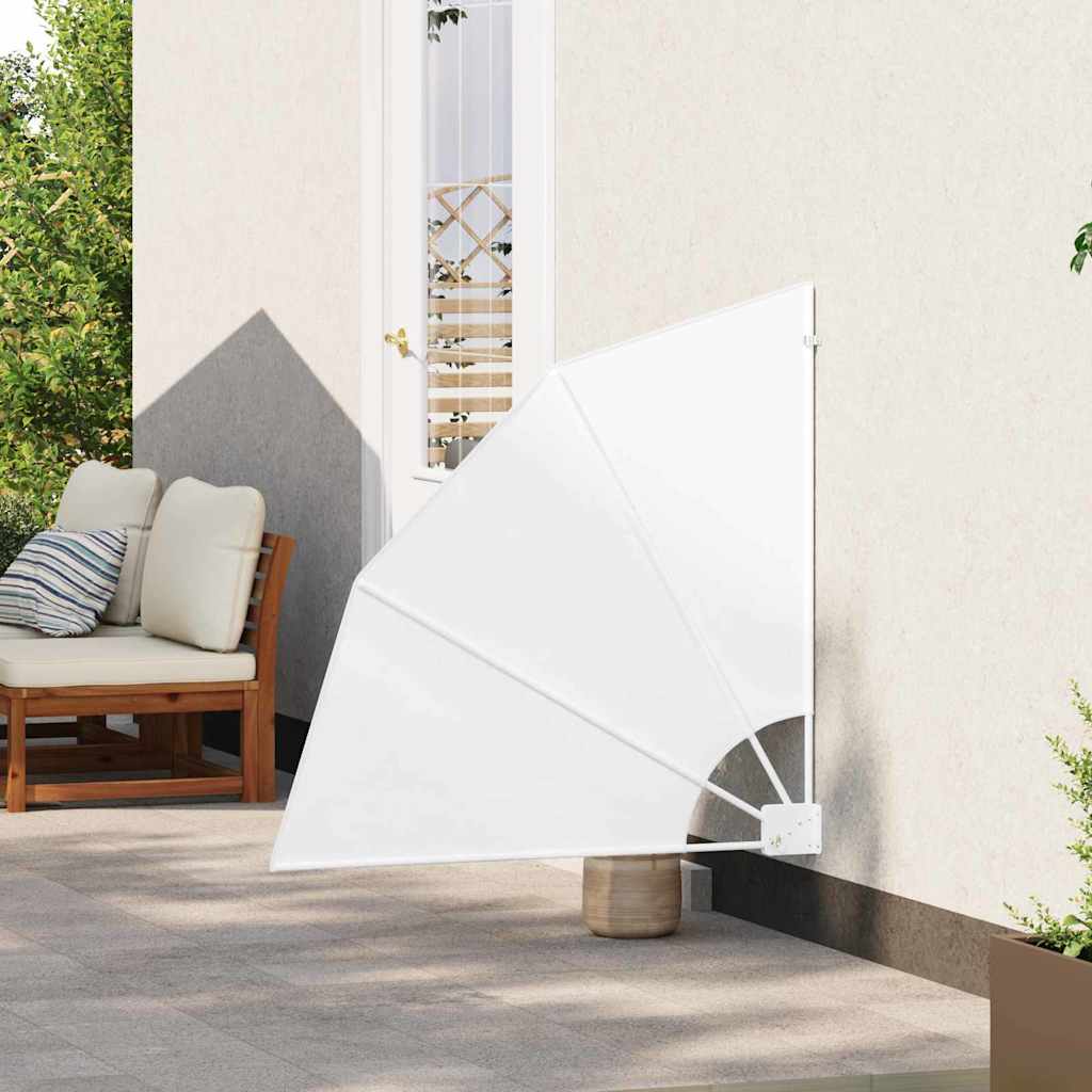 Balkong privat skjerm Hvit 115 x 115 cm stoff