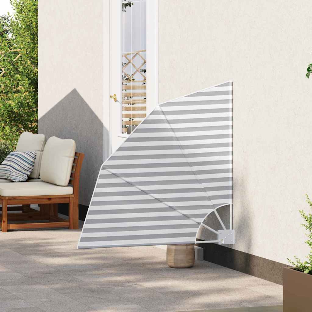 Balkong privat skjerm 115 x 115 cm Polyester Antrasitt og Hvit