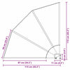 Balkong privat skjerm Antrasitt og hvit 115 x 115 cm stoff