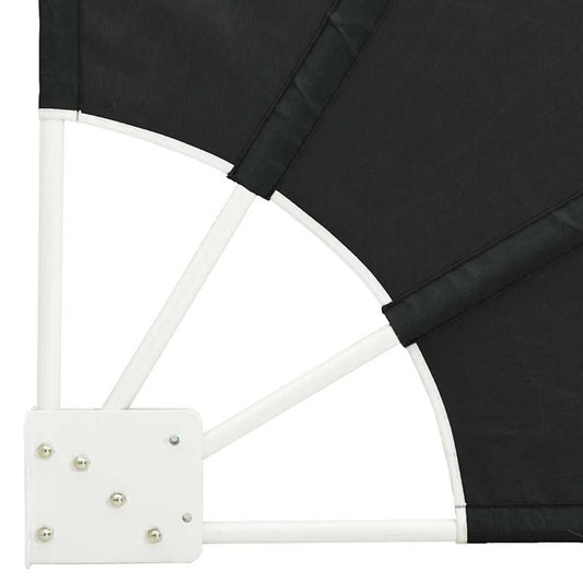 Balkong privat skjerm 140 x 140 cm Polyester Antrasitt