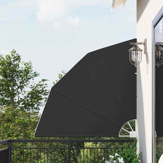 Balkong privat skjerm 140 x 140 cm Polyester Antrasitt