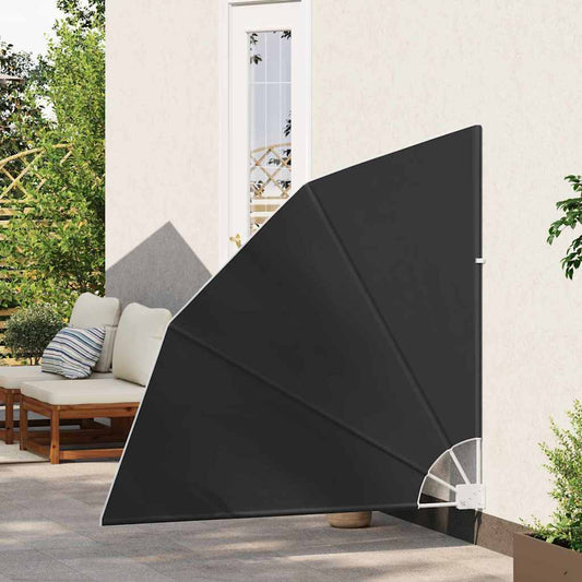 Balkong privat skjerm 140 x 140 cm Polyester Antrasitt