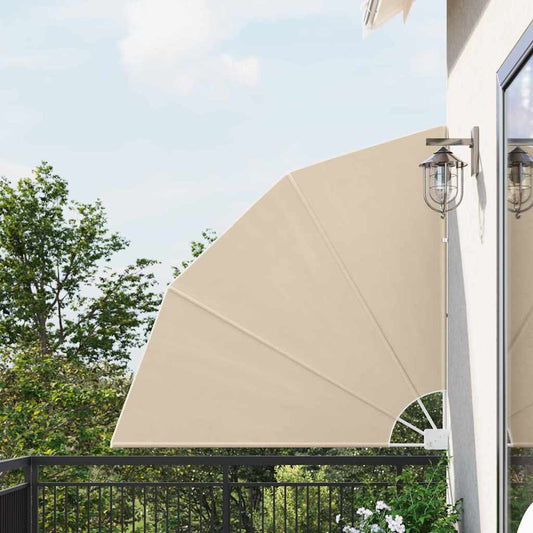 Balkong privat skjerm 140 x 140 cm Polyester Beige