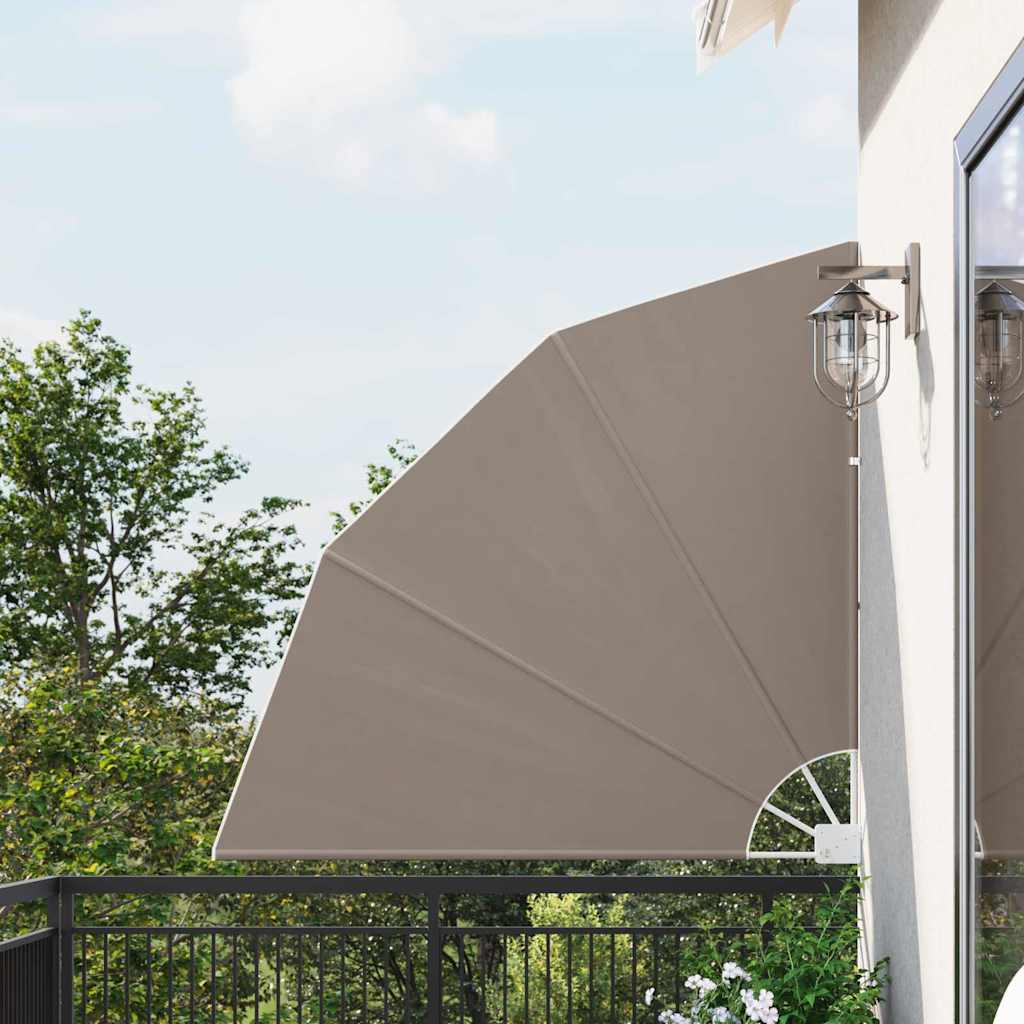 Balkong privat skjerm 140 x 140 cm Polyester Gråbrun