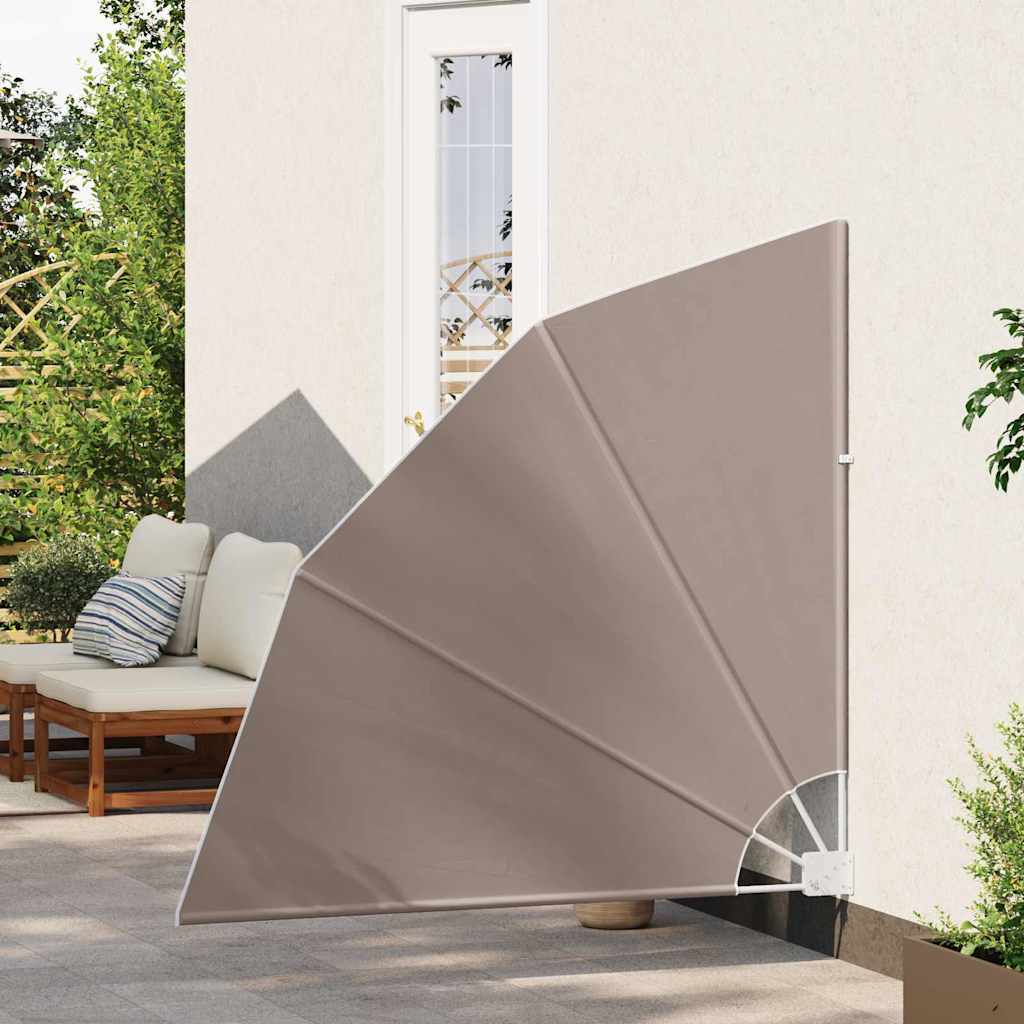 Balkong privat skjerm Gråbrun 140 x 140 cm stoff