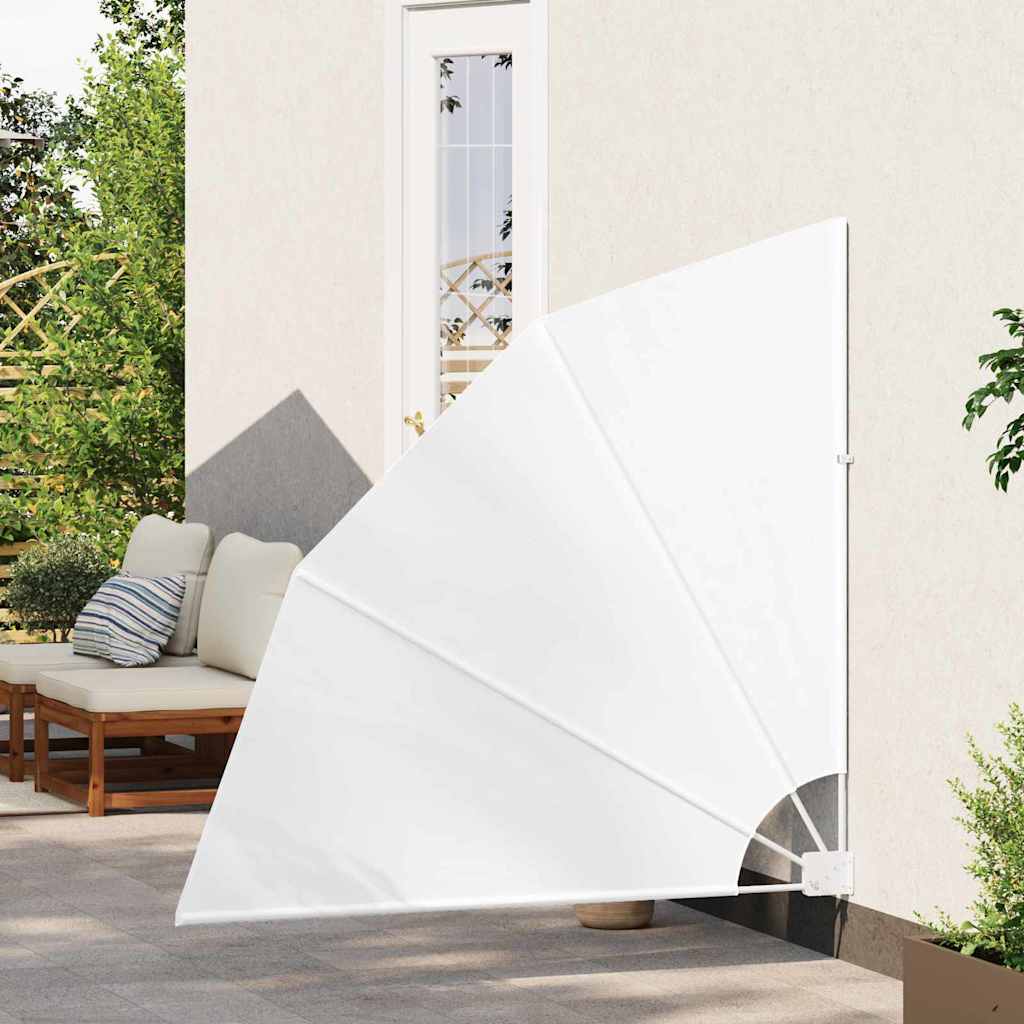 Balkong privat skjerm Hvit 140 x 140 cm stoff