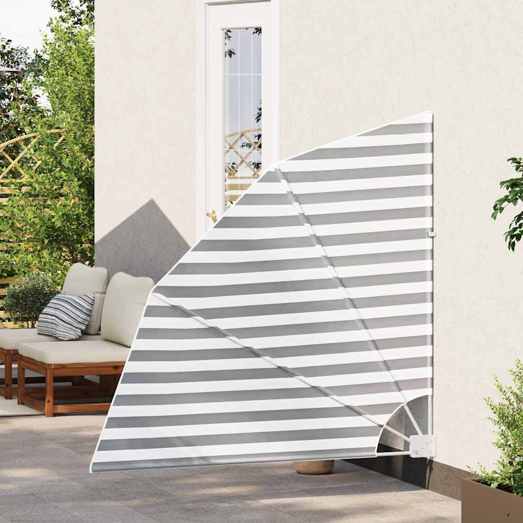 Balkong privat skjerm 140 x 140 cm Polyester Antrasitt og Hvit