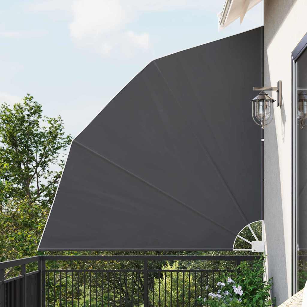 Balkong privat skjerm Svart 210 x 210 cm stoff