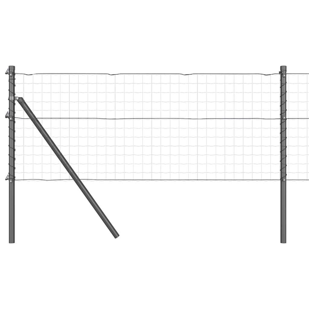 Gjerdepunkter 7 pcs Grå Ø32mm 120 cm Galvanisert stål