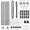 Gjerdepunkter Manual 7 pcs Grå Ø32mm 100 cm Galvanisert stål