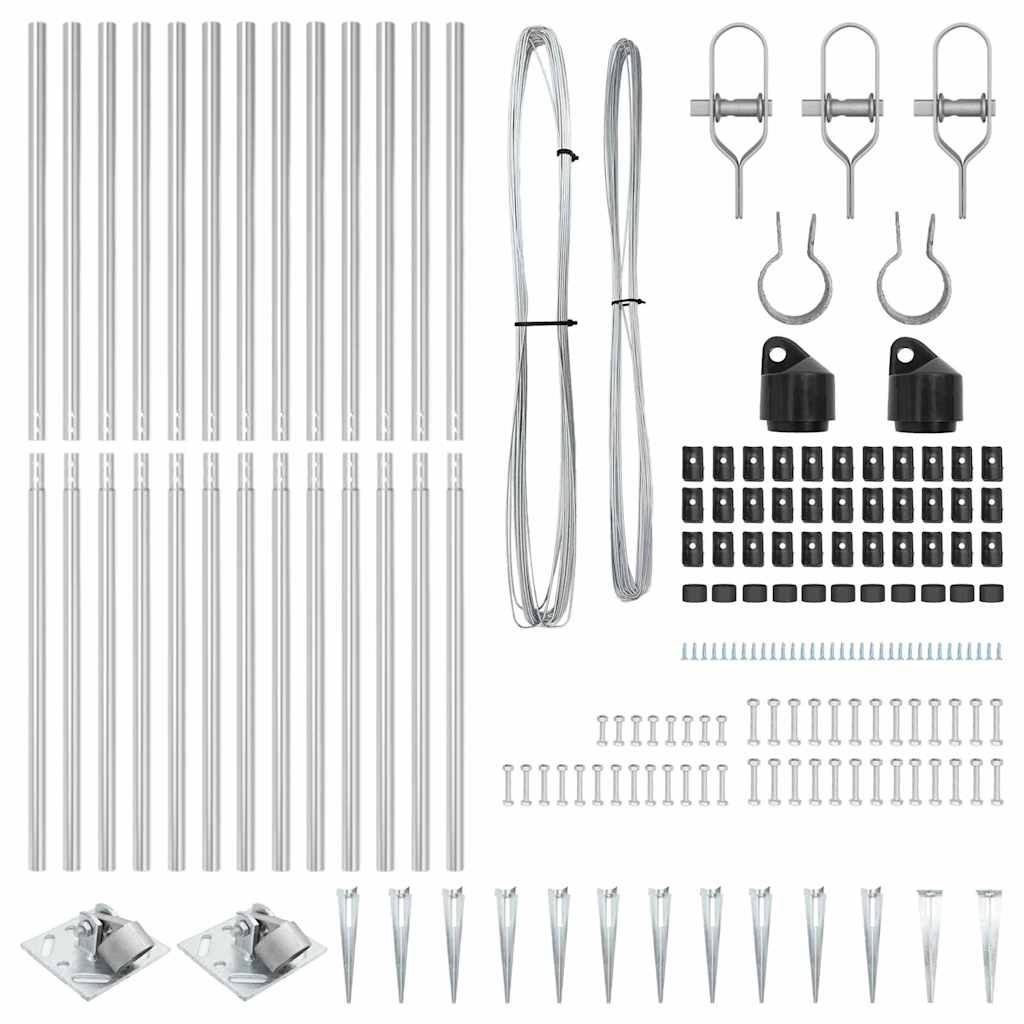 Gjerdepunkter Manual 13 pcs sølv Ø32mm 140 cm Galvanisert stål